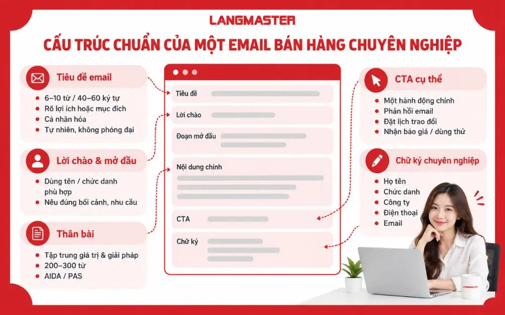 Cấu trúc chuẩn của một email bán hàng chuyên nghiệp