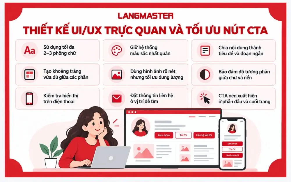Thiết kế UI/UX trực quan và tối ưu nút CTA