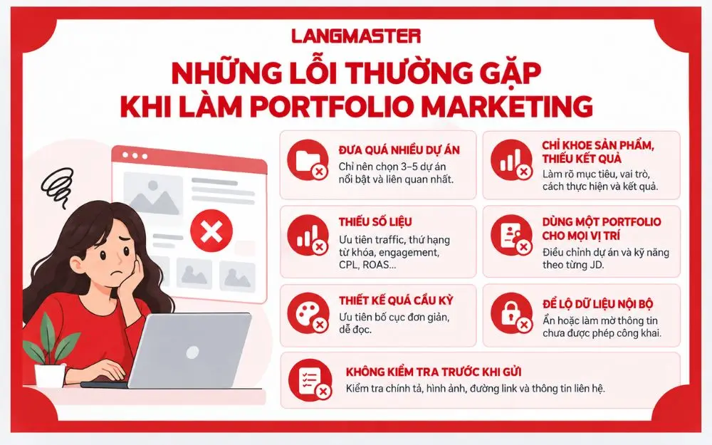 Những lỗi thường gặp khi làm Portfolio Marketing