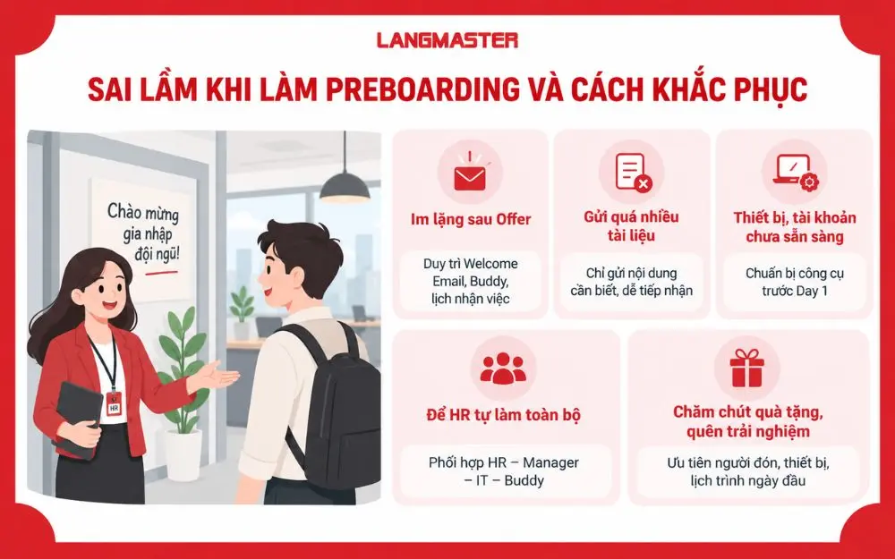 Sai lầm thường gặp khi làm preboarding và cách khắc phục