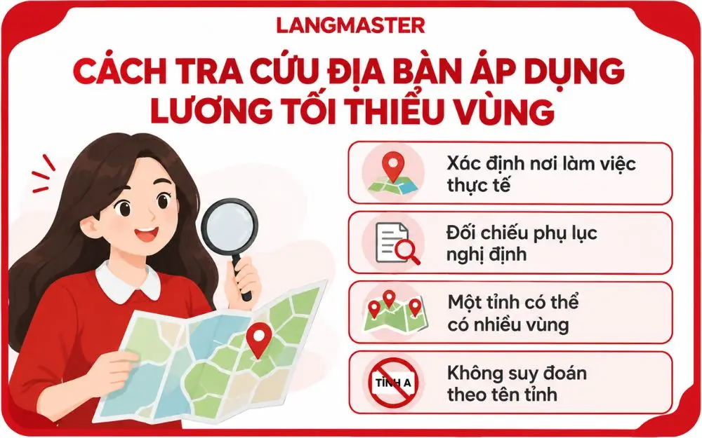 Cách tra cứu địa bàn áp dụng lương tối thiểu vùng I, II, III, IV