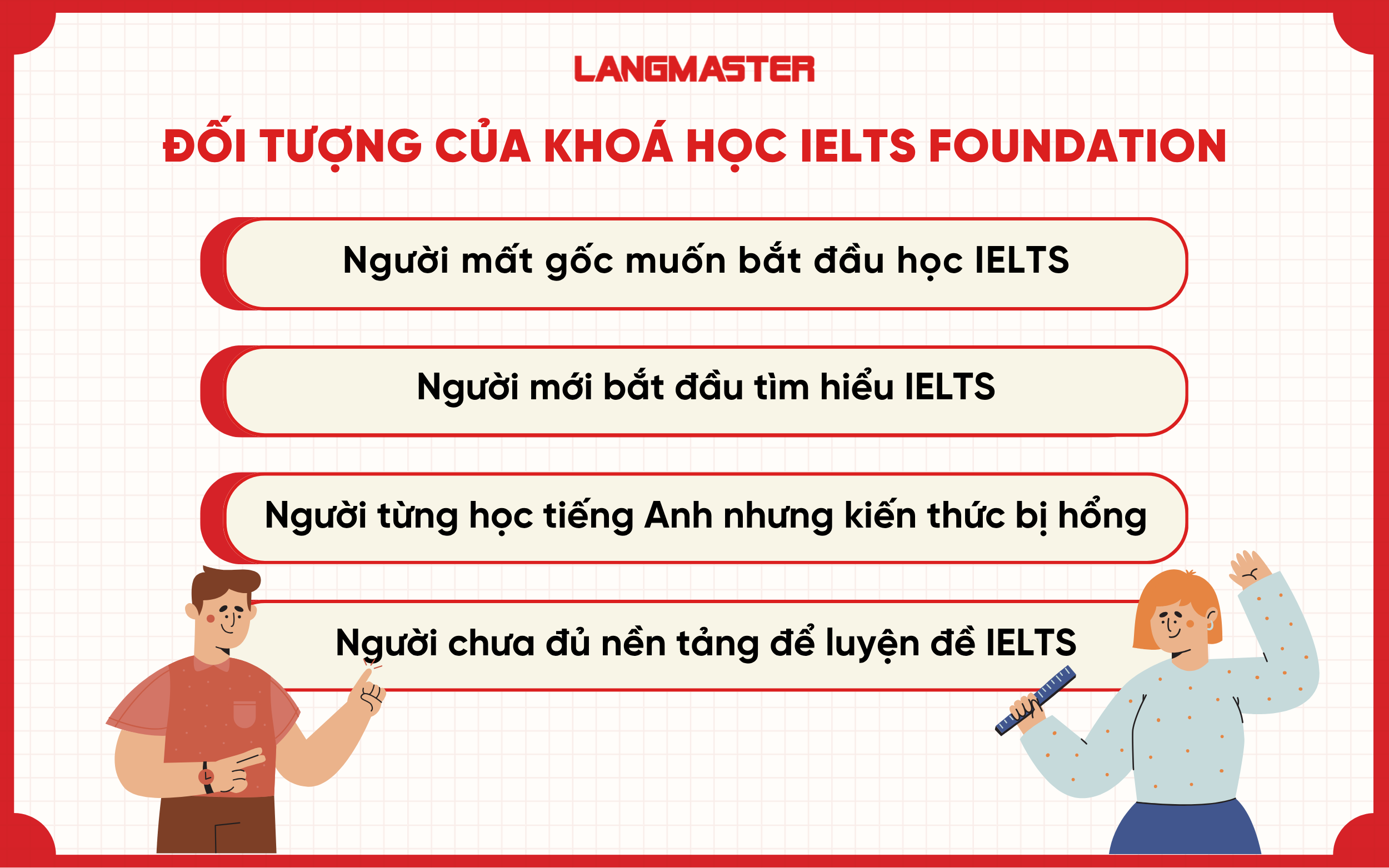 Đối tượng của khoá học IELTS Foundation