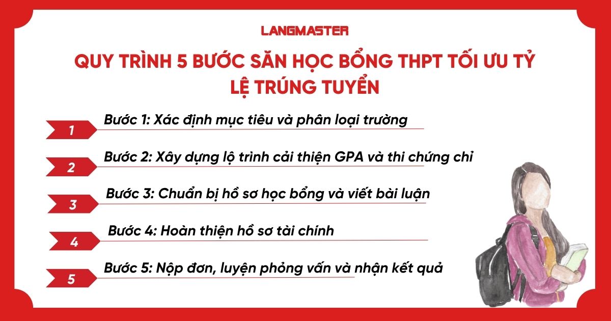 Quy trình 5 bước săn học bổng THPT tăng tỷ lệ trúng tuyển
