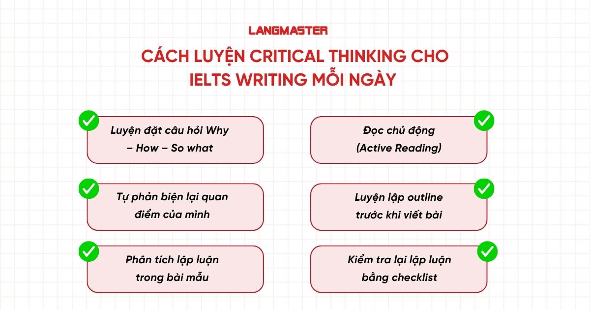 Cách luyện Critical Thinking cho IELTS Writing mỗi ngày 