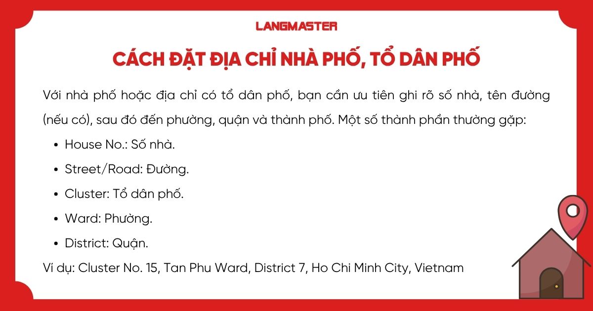 Cách viết địa chỉ nhà phố, tổ dân phố