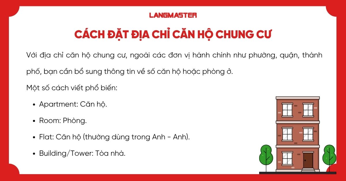 Cách viết địa chỉ căn hộ chung cư