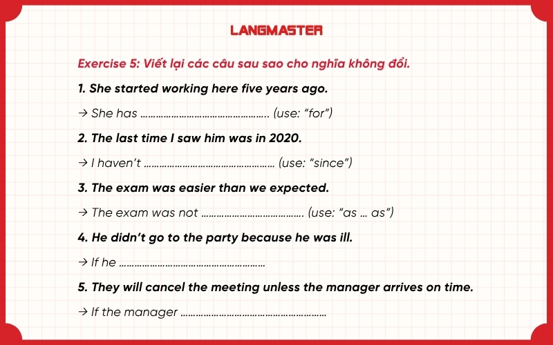 Bài tập ngữ pháp IELTS